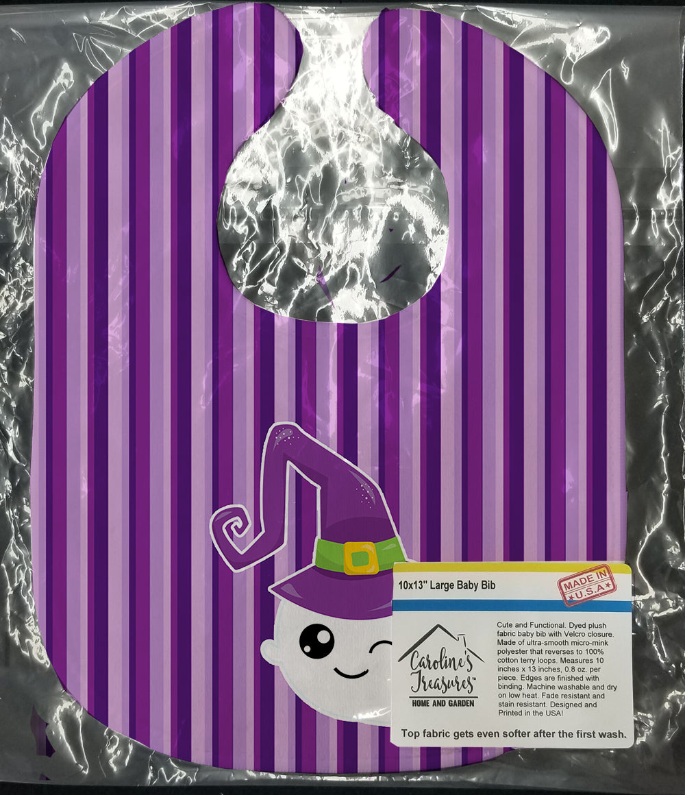 Halloween Ghost Witch Baby Bib Easy-Clean Baby Bib Baby Feeding Accessory Baby Mealtime Essential, 10 x 13, Multicolor