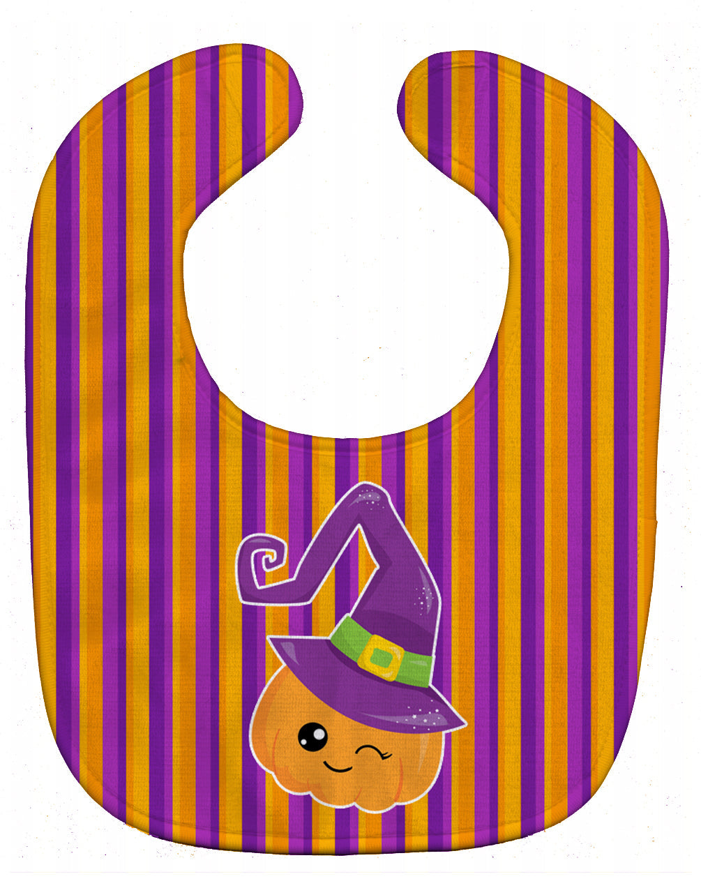 Halloween Pumpkin Witch Baby Bib Easy-Clean Baby Bib Baby Feeding Accessory Baby Mealtime Essential, 10 x 13, Multicolor