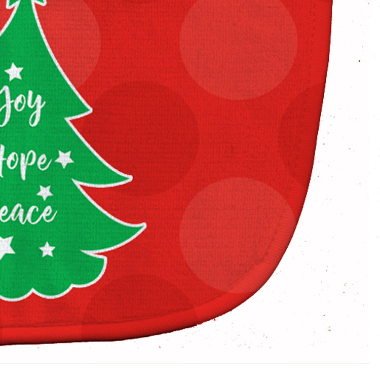 Christmas Tree Red Green Baby Bib Easy-Clean Baby Bib Baby Feeding Accessory Baby Mealtime Essential, 10 x 13, Multicolor