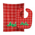 Christmas Tree Reindeer Red Baby Bib & Burp Cloth Easy-Clean Baby Bib Baby Feeding Accessory Baby Mealtime Essential