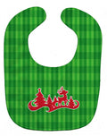Christmas Tree Reindeer Green Baby Bib Easy-Clean Baby Bib Baby Feeding Accessory Baby Mealtime Essential, 10 x 13, Multicolor