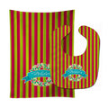 Christmas Wreath Believe Baby Bib & Burp Cloth Easy-Clean Baby Bib Baby Feeding Accessory Baby Mealtime Essential