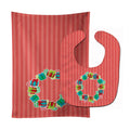 Christmas Wreath Presents Baby Bib & Burp Cloth Easy-Clean Baby Bib Baby Feeding Accessory Baby Mealtime Essential