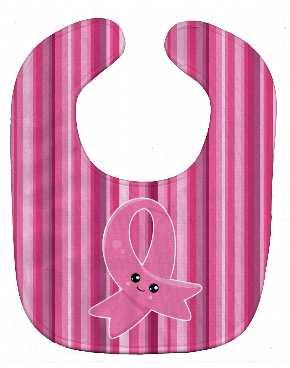 Breast Cancer Awareness Ribbon Face Baby Bib Easy-Clean Baby Bib Baby Feeding Accessory Baby Mealtime Essential, 10 x 13, Multicolor