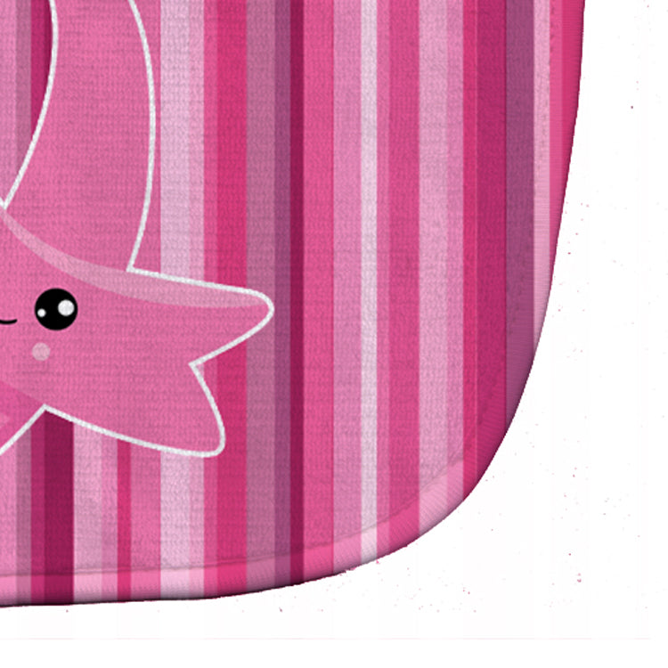 Breast Cancer Awareness Ribbon Face Baby Bib Easy-Clean Baby Bib Baby Feeding Accessory Baby Mealtime Essential, 10 x 13, Multicolor