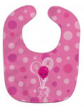 Breast Cancer Awareness Ribbon Balloons Baby Bib Easy-Clean Baby Bib Baby Feeding Accessory Baby Mealtime Essential, 10 x 13, Multicolor