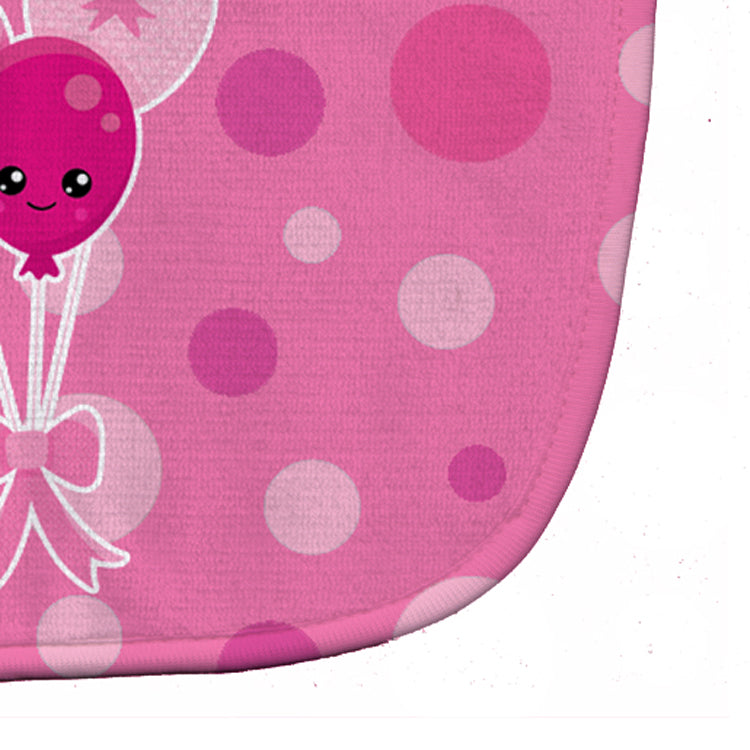 Breast Cancer Awareness Ribbon Balloons Baby Bib Easy-Clean Baby Bib Baby Feeding Accessory Baby Mealtime Essential, 10 x 13, Multicolor