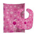 Breast Cancer Awareness Ribbon Balloons Baby Bib & Burp Cloth Easy-Clean Baby Bib Baby Feeding Accessory Baby Mealtime Essential