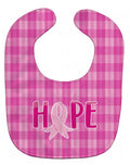 Breast Cancer Awareness Ribbon Hope Baby Bib Easy-Clean Baby Bib Baby Feeding Accessory Baby Mealtime Essential, 10 x 13, Multicolor
