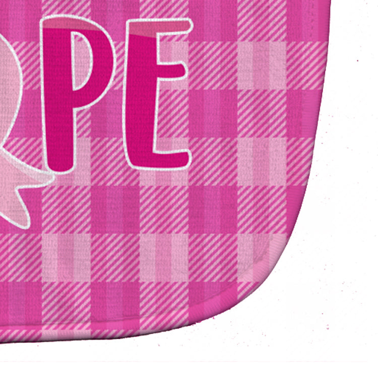 Breast Cancer Awareness Ribbon Hope Baby Bib Easy-Clean Baby Bib Baby Feeding Accessory Baby Mealtime Essential, 10 x 13, Multicolor