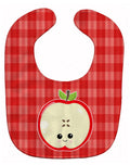 Apple Face Baby Bib Easy-Clean Baby Bib Baby Feeding Accessory Baby Mealtime Essential, 10 x 13, Multicolor