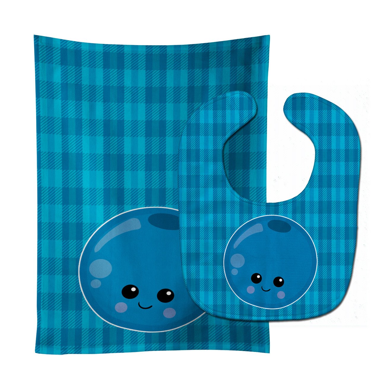 Blueberry Face Baby Bib & Burp Cloth Easy-Clean Baby Bib Baby Feeding Accessory Baby Mealtime Essential
