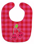Cherry Faces Baby Bib Easy-Clean Baby Bib Baby Feeding Accessory Baby Mealtime Essential, 10 x 13, Multicolor