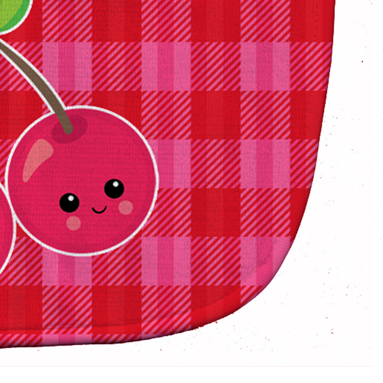 Cherry Faces Baby Bib Easy-Clean Baby Bib Baby Feeding Accessory Baby Mealtime Essential, 10 x 13, Multicolor