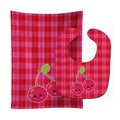 Cherry Faces Baby Bib & Burp Cloth Easy-Clean Baby Bib Baby Feeding Accessory Baby Mealtime Essential