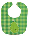 Pear Face Baby Bib Easy-Clean Baby Bib Baby Feeding Accessory Baby Mealtime Essential, 10 x 13, Multicolor