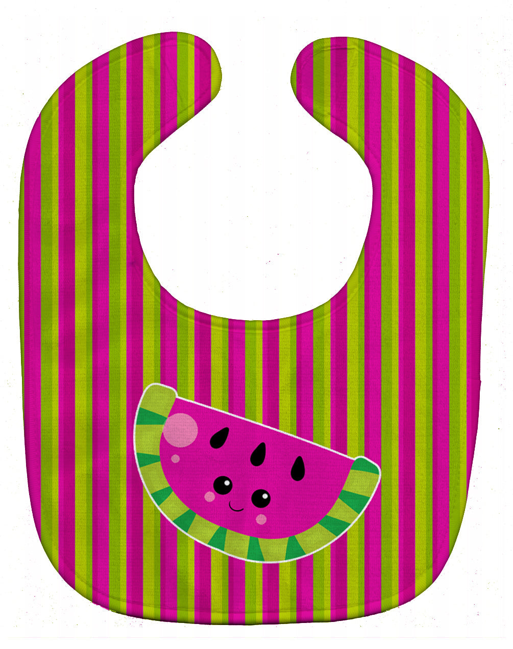 Watermelon Face Baby Bib Easy-Clean Baby Bib Baby Feeding Accessory Baby Mealtime Essential, 10 x 13, Multicolor
