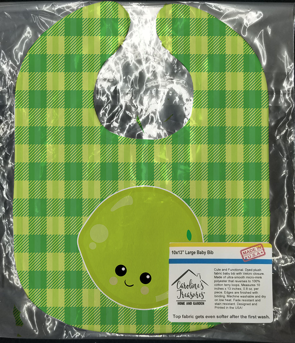 Lime Face Baby Bib Easy-Clean Baby Bib Baby Feeding Accessory Baby Mealtime Essential, 10 x 13, Multicolor