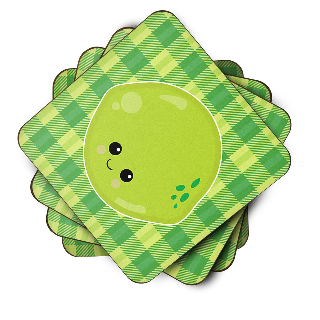 Lime Face Foam Coasters Set of 4 Cup Coasters for Indoor Outdoor, Tabletop Protection, Anti Slip, Mouse pad Material