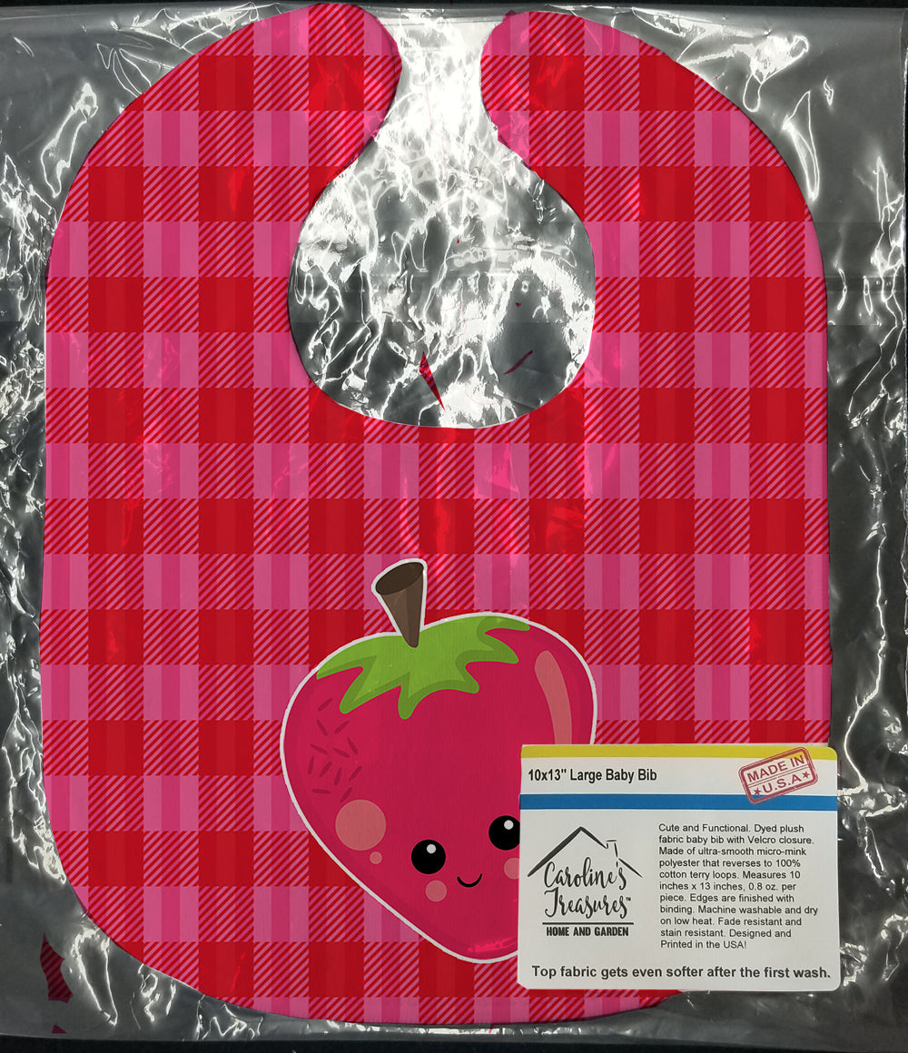 Strawberry Face Baby Bib Easy-Clean Baby Bib Baby Feeding Accessory Baby Mealtime Essential, 10 x 13, Multicolor