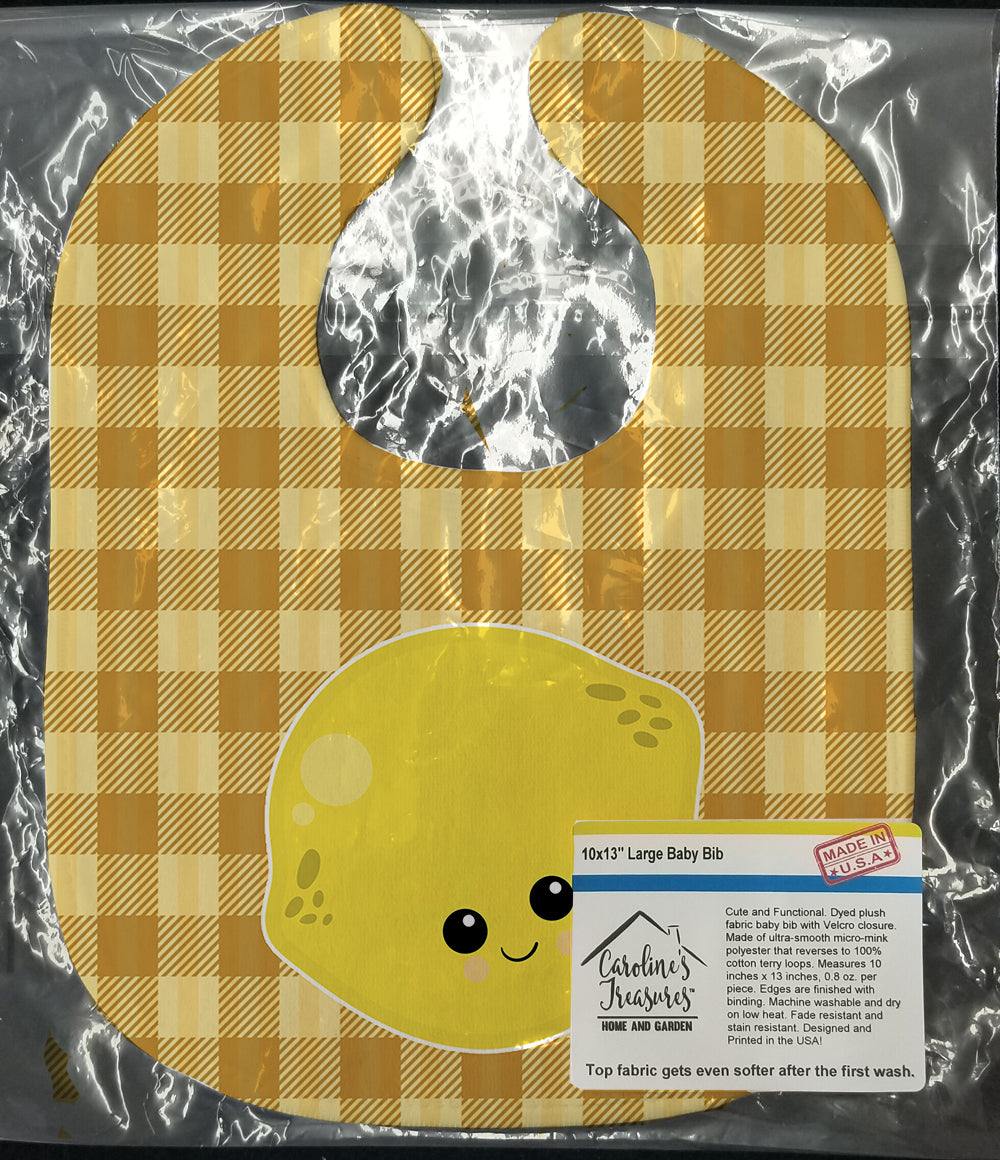 Lemon Face Baby Bib Easy-Clean Baby Bib Baby Feeding Accessory Baby Mealtime Essential, 10 x 13, Multicolor