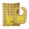 Lemon Face Baby Bib & Burp Cloth Easy-Clean Baby Bib Baby Feeding Accessory Baby Mealtime Essential