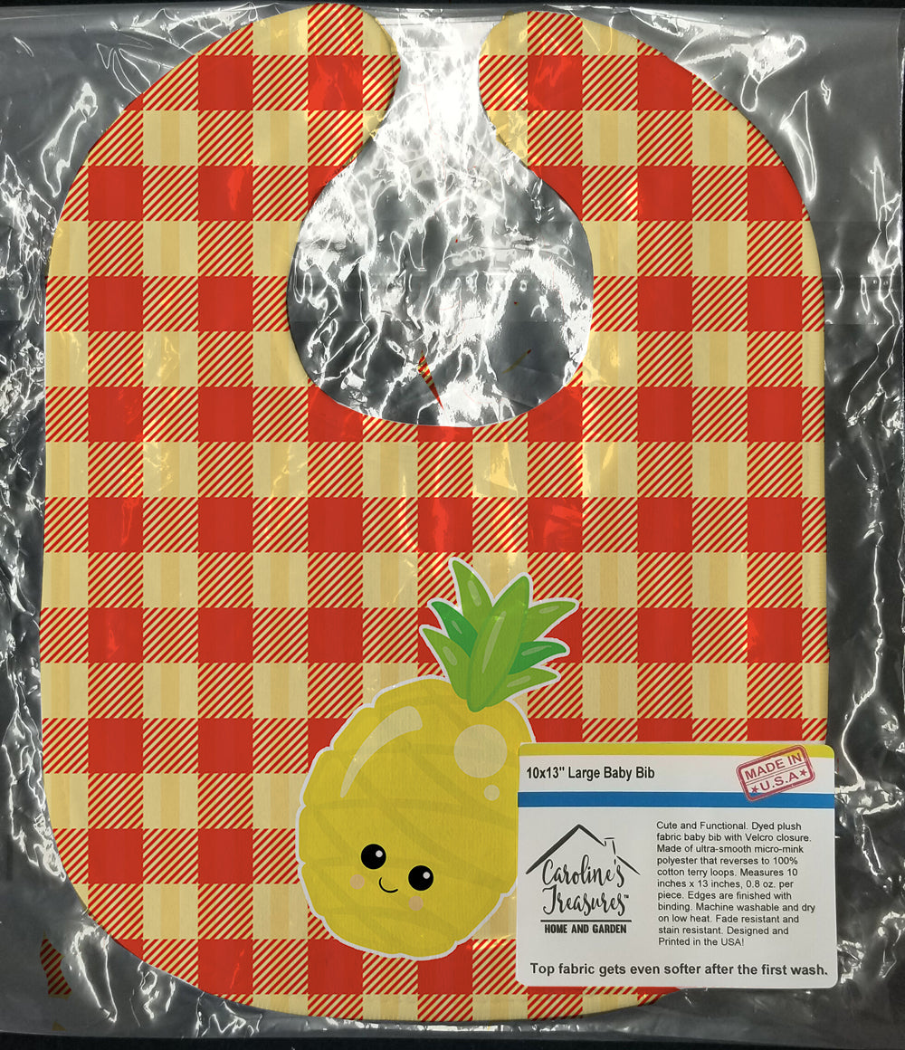 Pineapple Face Baby Bib Easy-Clean Baby Bib Baby Feeding Accessory Baby Mealtime Essential, 10 x 13, Multicolor