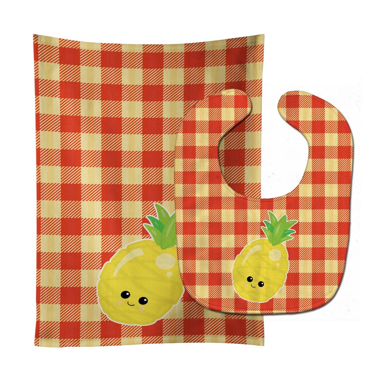 Pineapple Face Baby Bib & Burp Cloth Easy-Clean Baby Bib Baby Feeding Accessory Baby Mealtime Essential