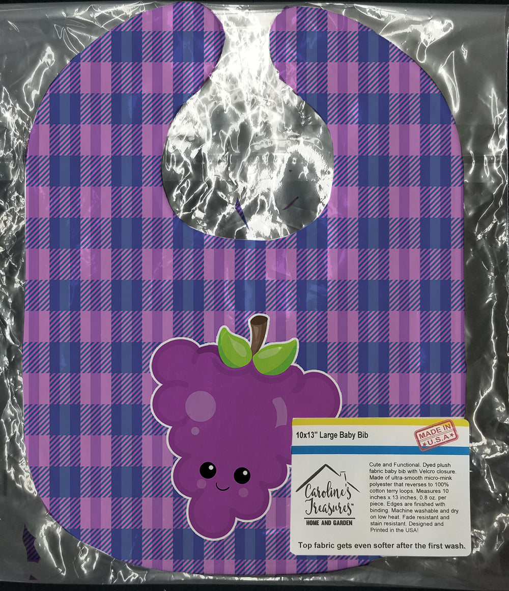 Grape Face Baby Bib Easy-Clean Baby Bib Baby Feeding Accessory Baby Mealtime Essential, 10 x 13, Multicolor