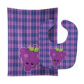 Grape Face Baby Bib & Burp Cloth Easy-Clean Baby Bib Baby Feeding Accessory Baby Mealtime Essential