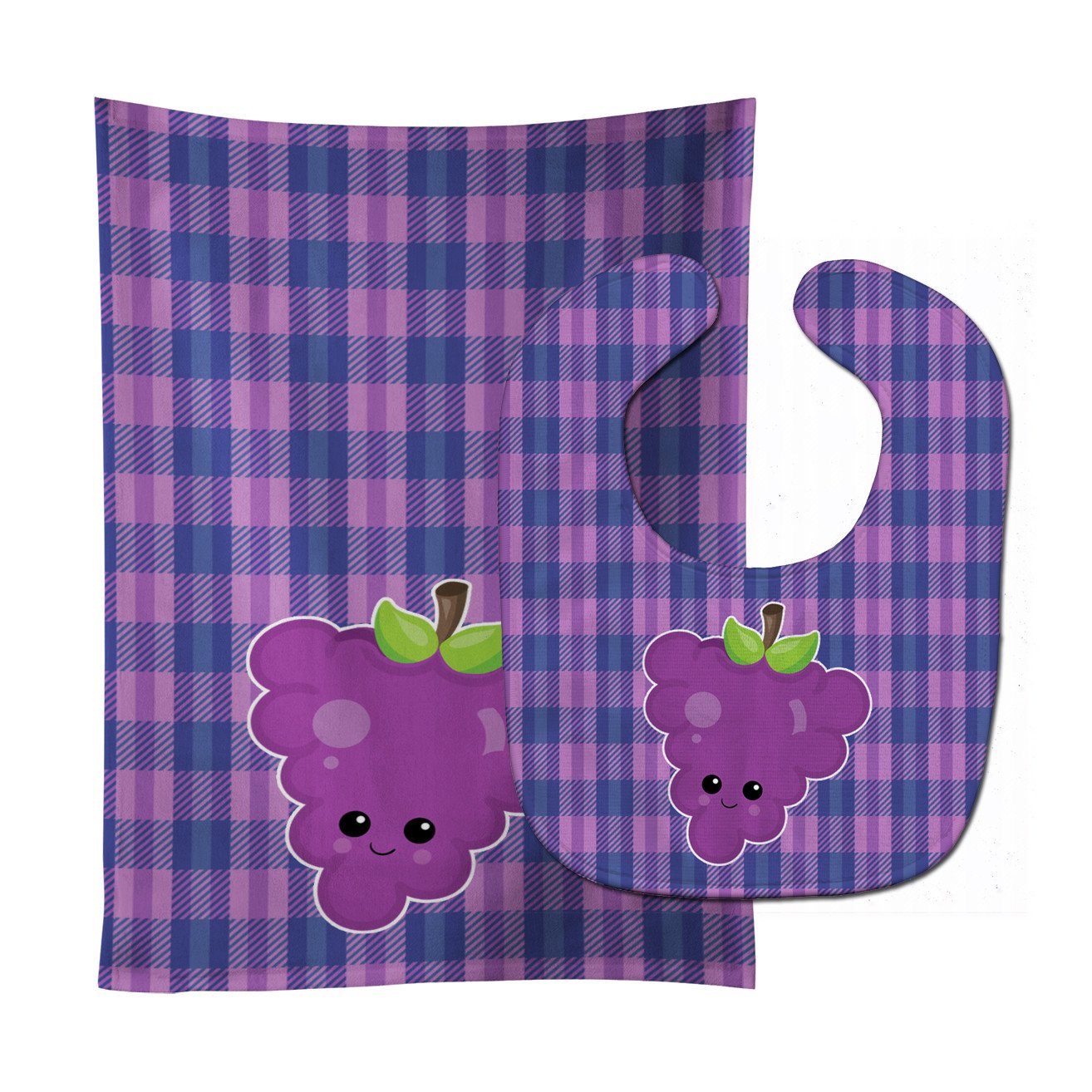 Grape Face Baby Bib & Burp Cloth Easy-Clean Baby Bib Baby Feeding Accessory Baby Mealtime Essential