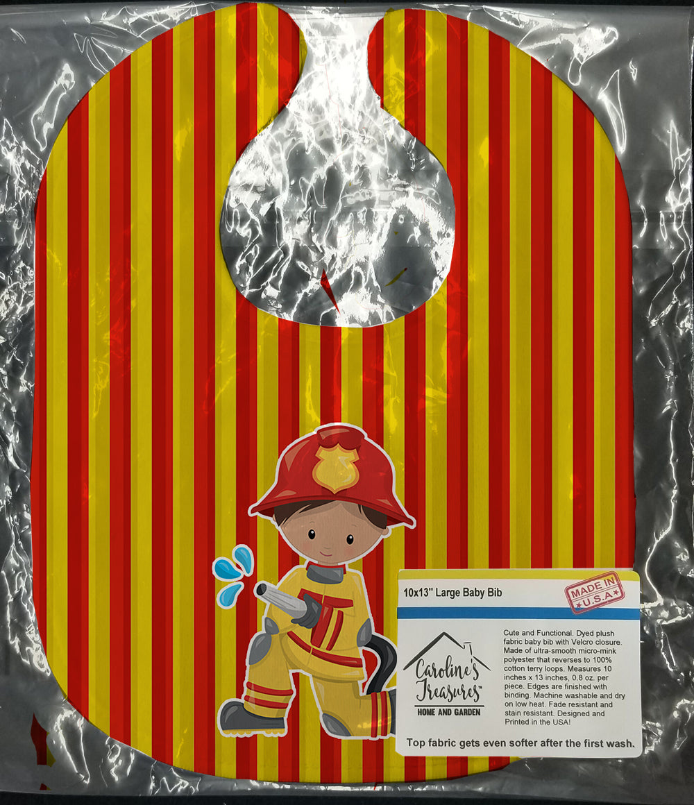 Fireman Boy Baby Bib Easy-Clean Baby Bib Baby Feeding Accessory Baby Mealtime Essential, 10 x 13, Multicolor