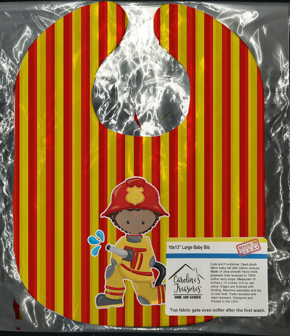 Fireman Boy Baby Bib Easy-Clean Baby Bib Baby Feeding Accessory Baby Mealtime Essential, 10 x 13, Multicolor