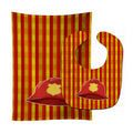 Fireman's Hat Baby Bib & Burp Cloth Easy-Clean Baby Bib Baby Feeding Accessory Baby Mealtime Essential