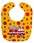 Fireman's Firetruck Baby Bib Easy-Clean Baby Bib Baby Feeding Accessory Baby Mealtime Essential, 10 x 13, Multicolor