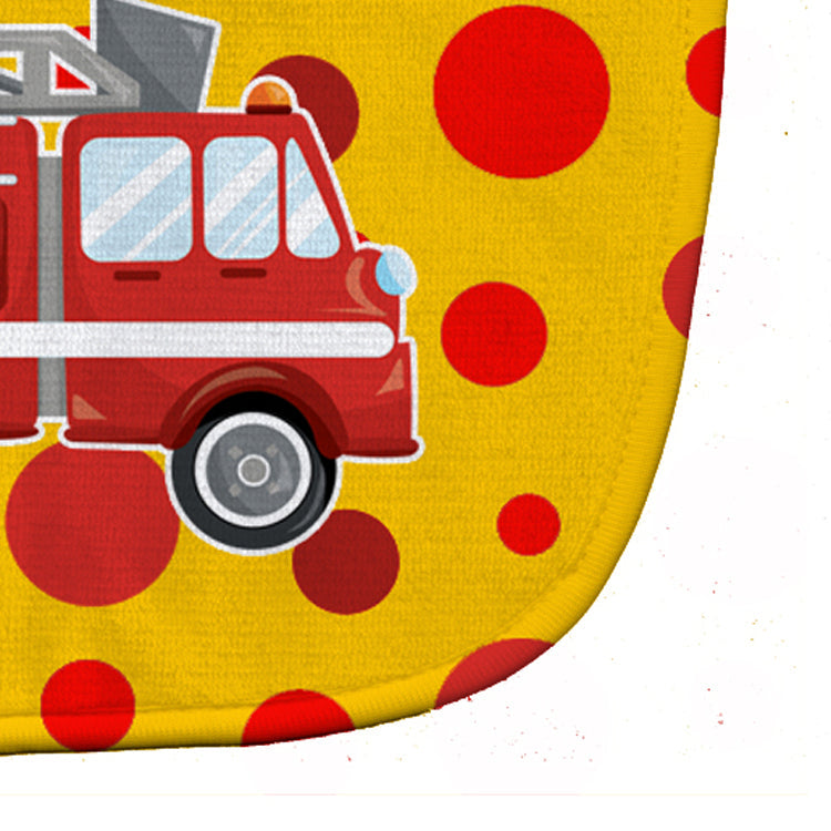 Fireman's Firetruck Baby Bib Easy-Clean Baby Bib Baby Feeding Accessory Baby Mealtime Essential, 10 x 13, Multicolor