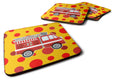 Fireman's Firetruck Foam Coasters Set of 4 Cup Coasters for Indoor Outdoor, Tabletop Protection, Anti Slip, Mouse pad Material