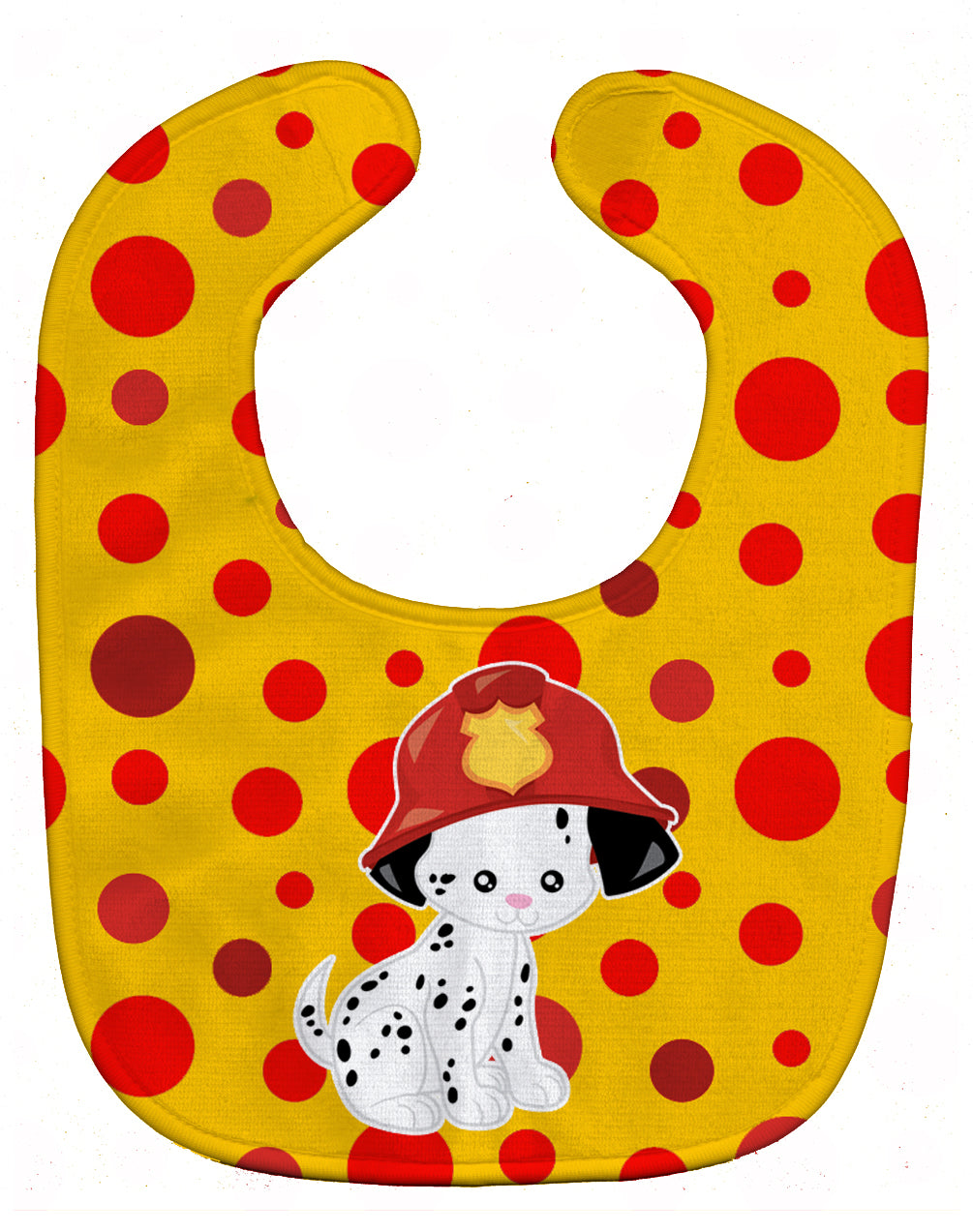 Fireman Dalmatian Puppy Baby Bib Easy-Clean Baby Bib Baby Feeding Accessory Baby Mealtime Essential, 10 x 13, Multicolor