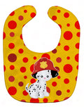 Fireman Dalmatian Puppy Baby Bib Easy-Clean Baby Bib Baby Feeding Accessory Baby Mealtime Essential, 10 x 13, Multicolor