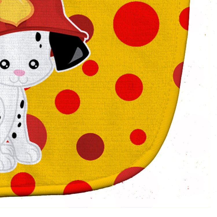 Fireman Dalmatian Puppy Baby Bib Easy-Clean Baby Bib Baby Feeding Accessory Baby Mealtime Essential, 10 x 13, Multicolor