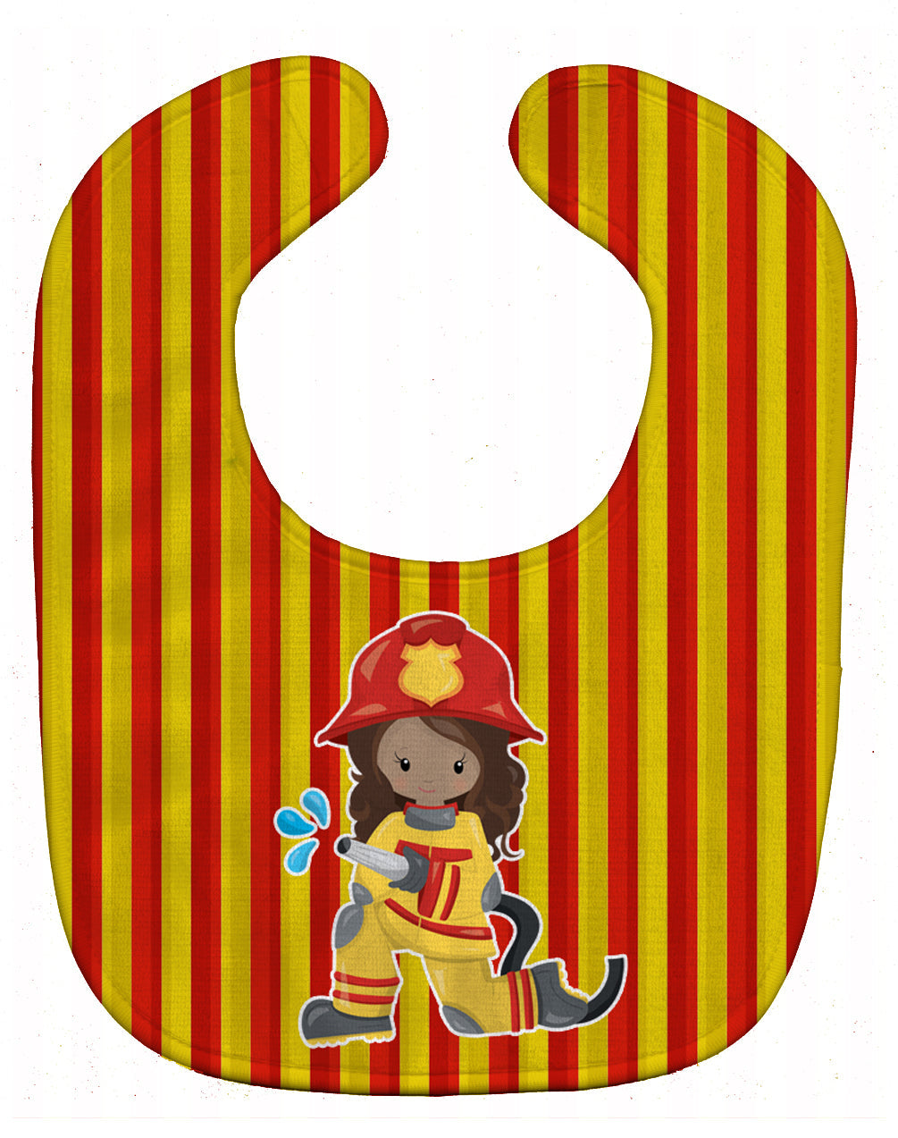 Fireman Girl Baby Bib Easy-Clean Baby Bib Baby Feeding Accessory Baby Mealtime Essential, 10 x 13, Multicolor
