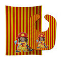 Fireman Girl Baby Bib & Burp Cloth Easy-Clean Baby Bib Baby Feeding Accessory Baby Mealtime Essential