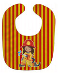Fireman Girl Baby Bib Easy-Clean Baby Bib Baby Feeding Accessory Baby Mealtime Essential, 10 x 13, Multicolor