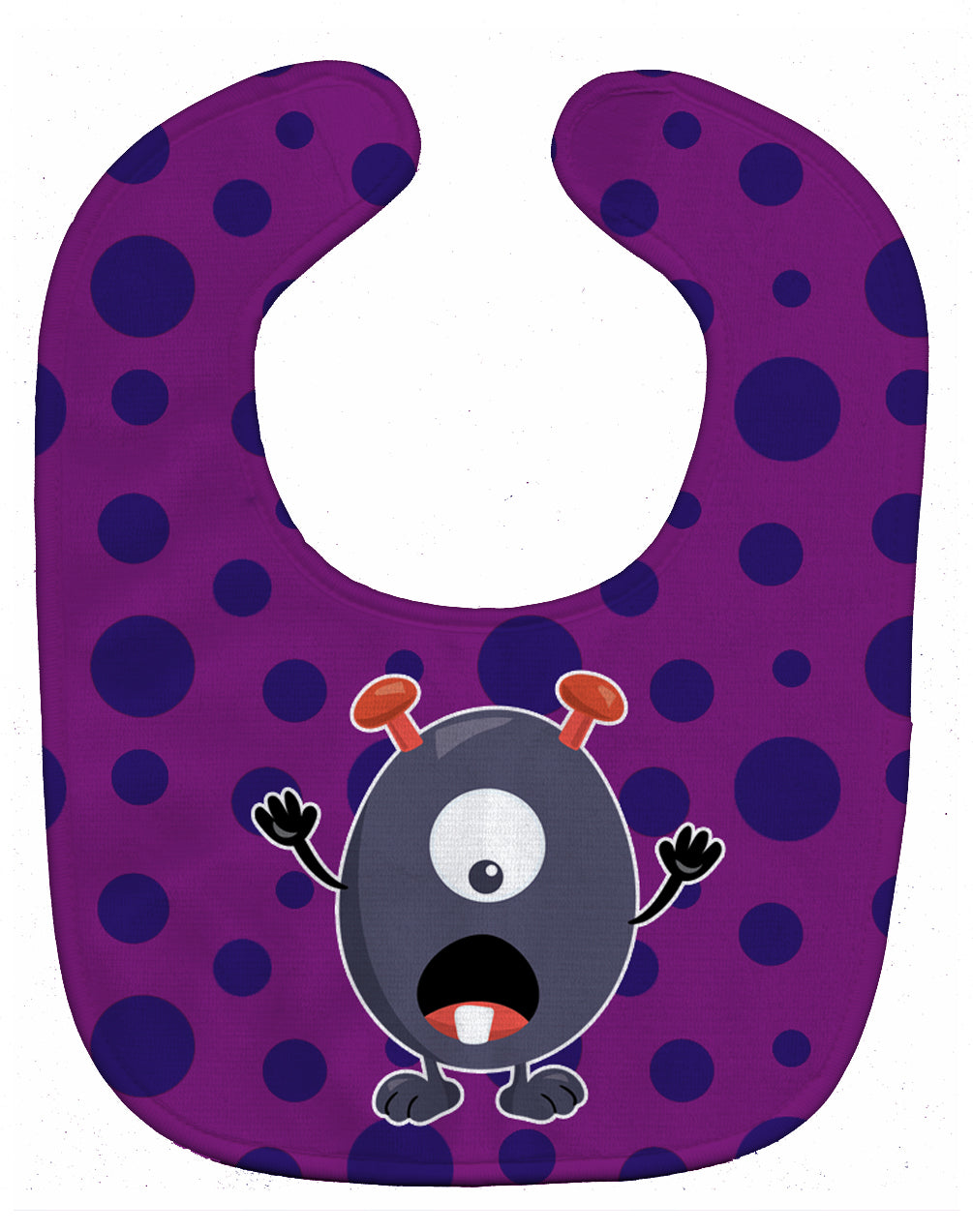 Little Monster Grape Gordo Baby Bib Easy-Clean Baby Bib Baby Feeding Accessory Baby Mealtime Essential, 10 x 13, Multicolor