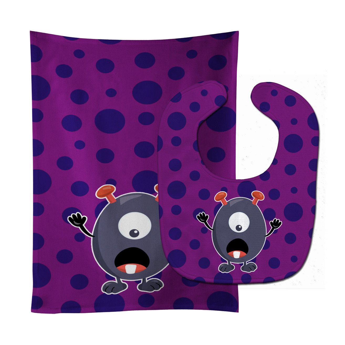 Little Monster Grape Gordo Baby Bib & Burp Cloth Easy-Clean Baby Bib Baby Feeding Accessory Baby Mealtime Essential