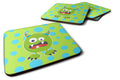 Little Monster Greenie Doodle Foam Coasters Set of 4 Cup Coasters for Indoor Outdoor, Tabletop Protection, Anti Slip, Mouse pad Material