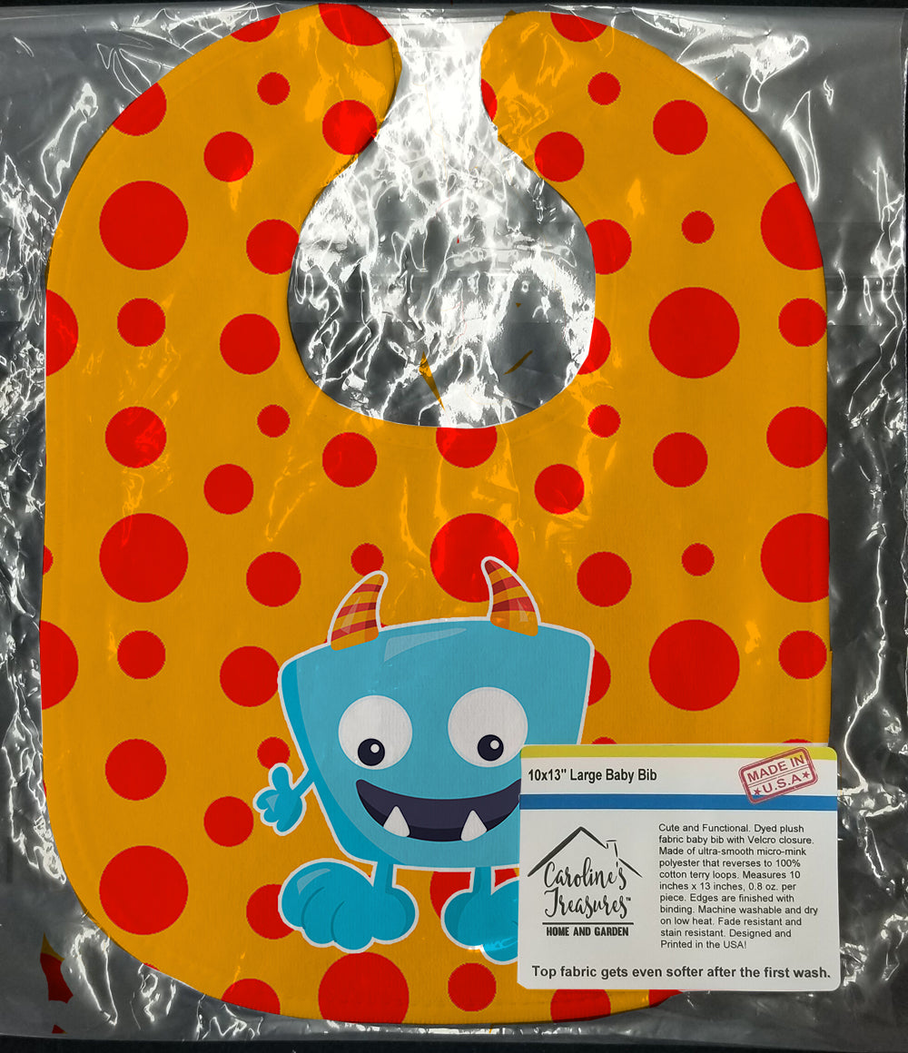 Little Monster Aquadevil Baby Bib Easy-Clean Baby Bib Baby Feeding Accessory Baby Mealtime Essential, 10 x 13, Multicolor