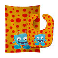 Little Monster Aquadevil Baby Bib & Burp Cloth Easy-Clean Baby Bib Baby Feeding Accessory Baby Mealtime Essential