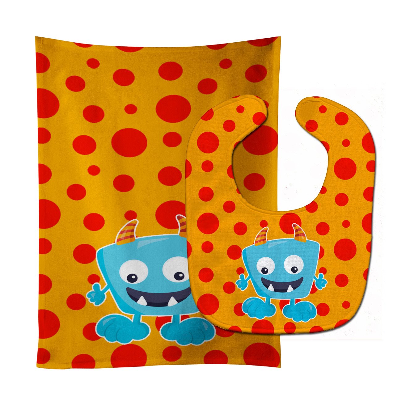 Little Monster Aquadevil Baby Bib & Burp Cloth Easy-Clean Baby Bib Baby Feeding Accessory Baby Mealtime Essential