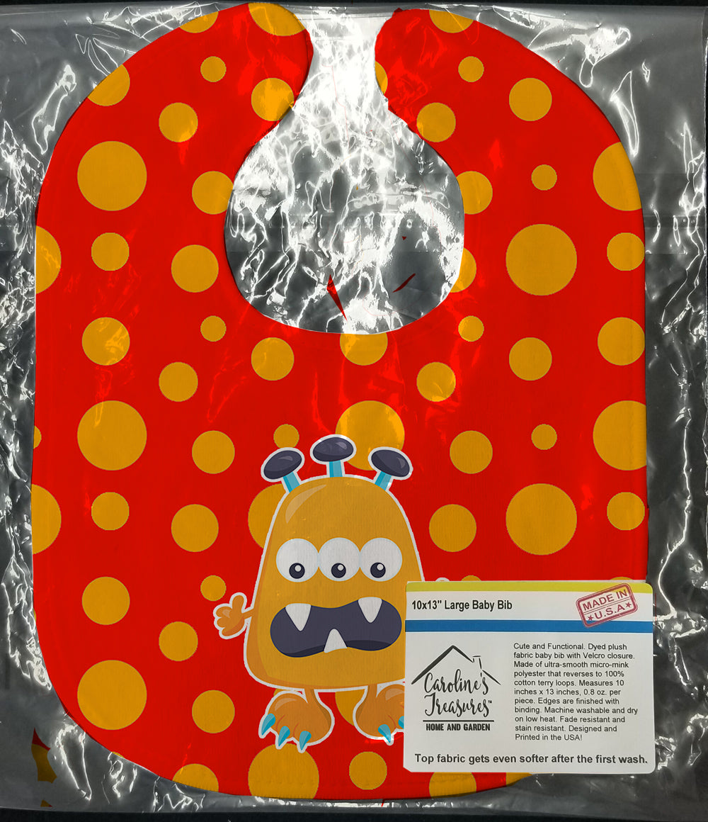 Little Monster Visonator Baby Bib Easy-Clean Baby Bib Baby Feeding Accessory Baby Mealtime Essential, 10 x 13, Multicolor